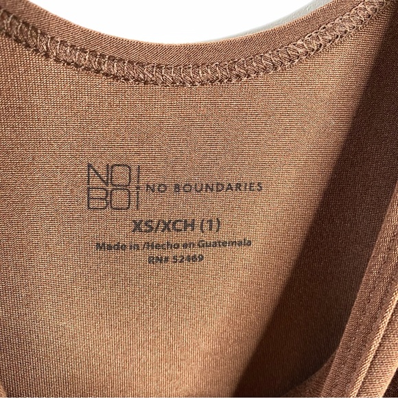 No Boundaries Juniors Tank Top Sz XS Brown Fitted Scoop Neck Basic Layering - Picture 3 of 7